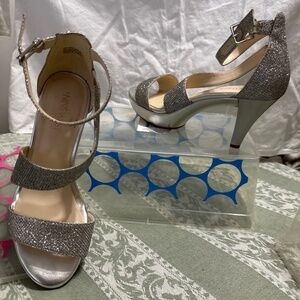 Silver Nine West Heels